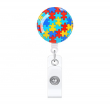 Autism Awareness Retractable ID Badge Reel Holder & Accessories