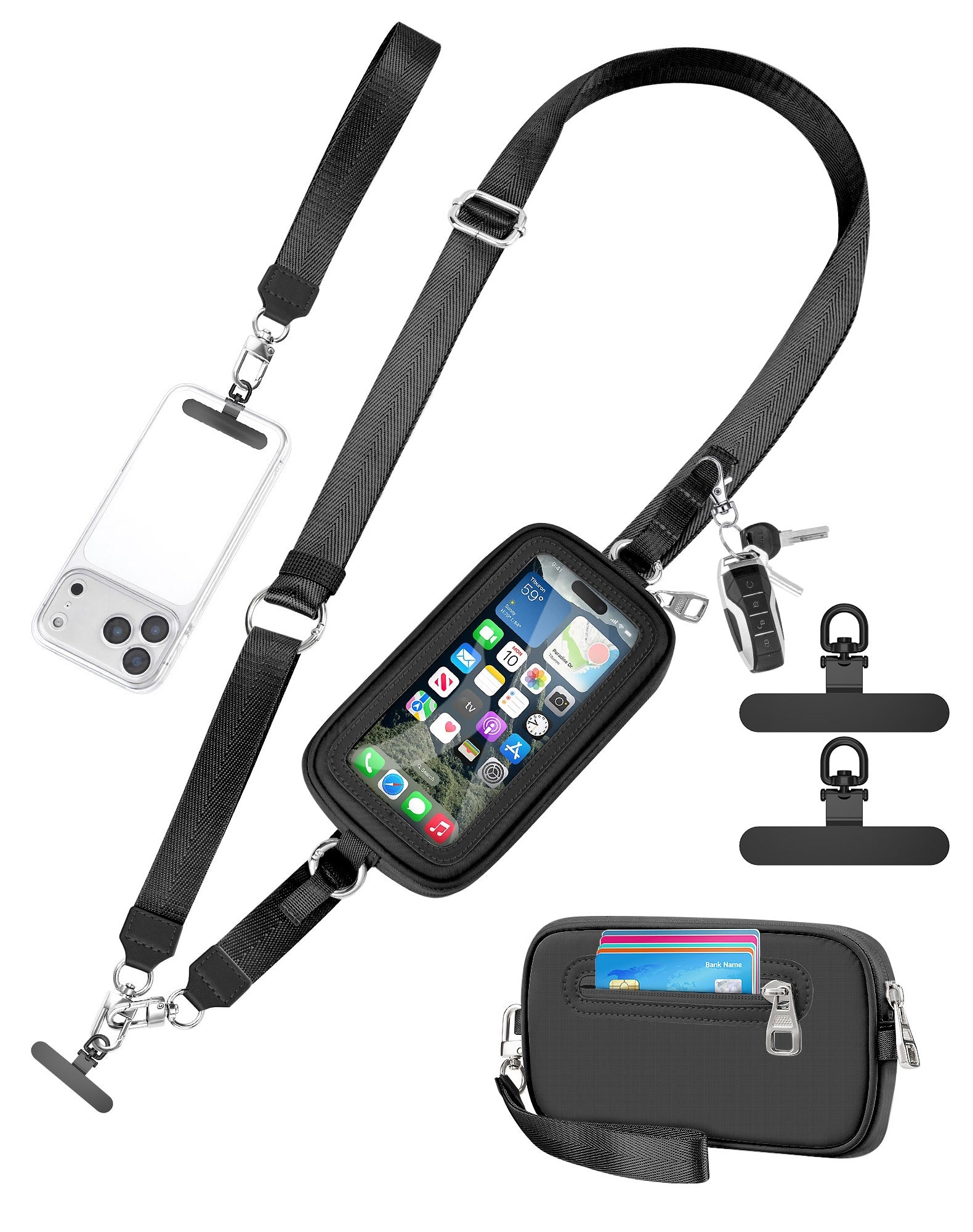 4-in-1 Clip and Go Phone Strap