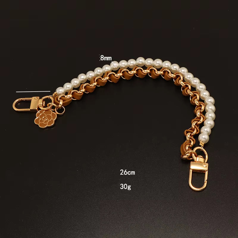 Flower Pearl Beached Wrist Phone Strap