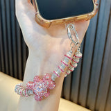Glitter Beaded Teddy Wrist Strap